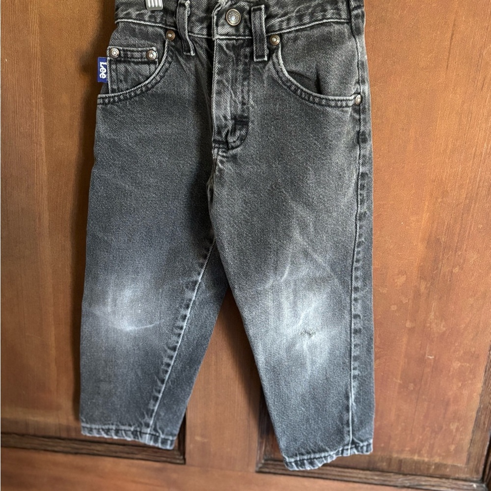 Vintage Faded Black Denim Lee Jeans